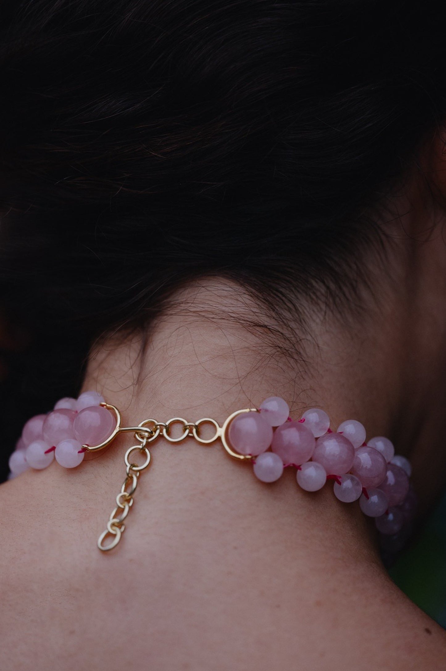 COLAR ATOM QUARTZO ROSA