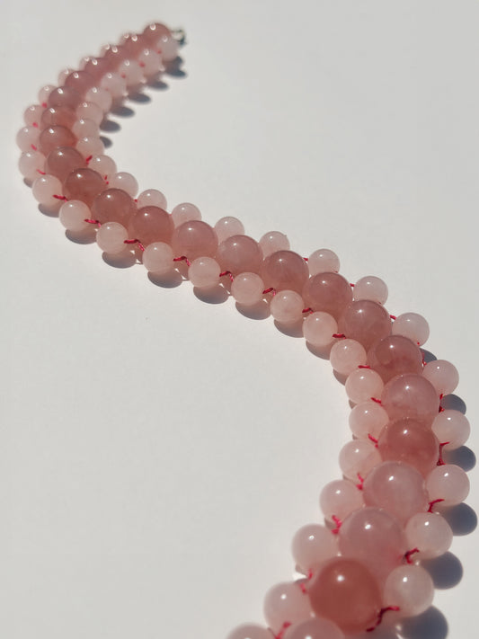 COLAR ATOM QUARTZO ROSA